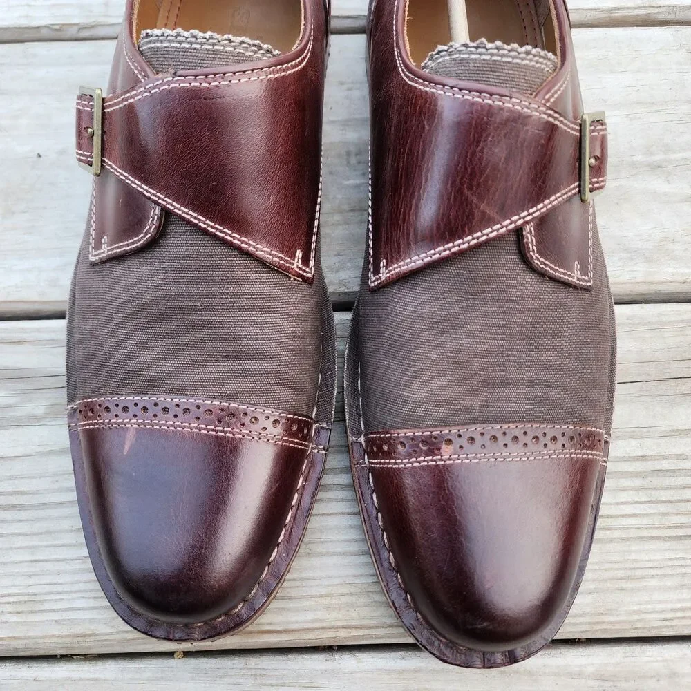 Sebago Men's Classic Brown Moc Loafer Sz 10.5 Buckle Strap Leather Used